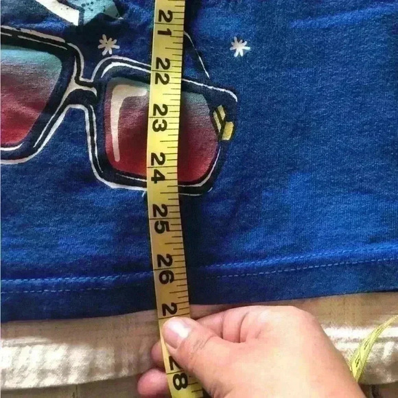 Vtg 90s hip-hop blue spray pain graphic t-shirt men large - Picture 7 of 7